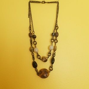 Layered Beaded Statement Necklace